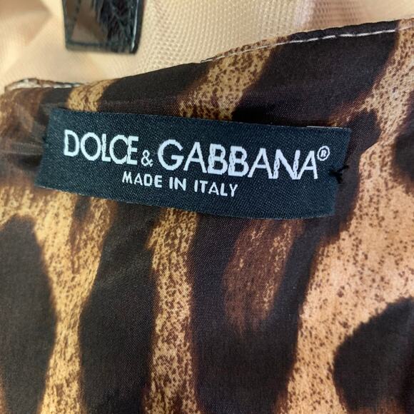 DOLCE & GABBANA Size M Tan Sheath Knee-Length Dress - Picture 5 of 6